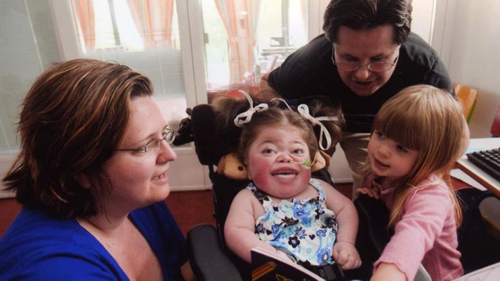 Abigail, supported by the team at Ty Hafan hospice