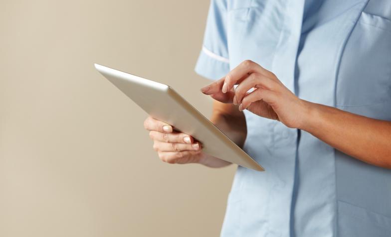 Person with tablet