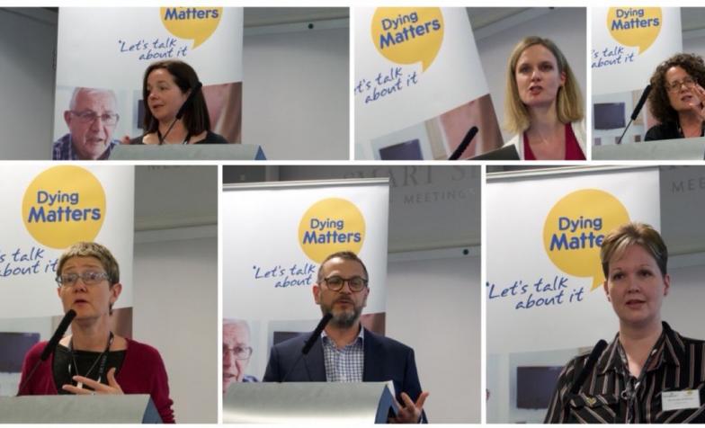 A montage of speakers at the 2020 Dying Matters kick-off event