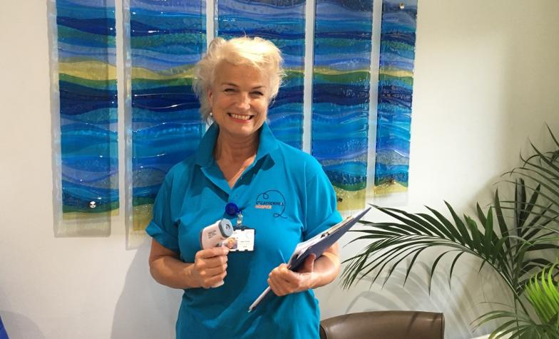 Helen Pointer, volunteers at St Catherine’s Hospice in Crawley 