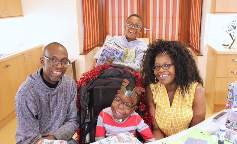 Thabani and his family at Francis House