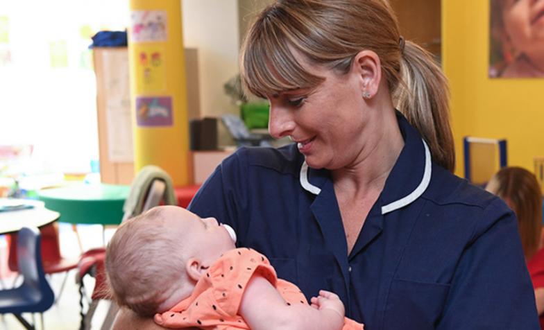Skylar, being cared for at Keech Hospice