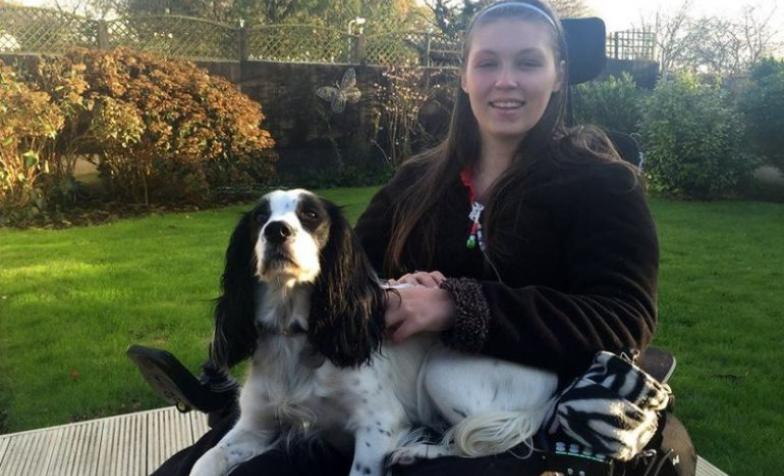 Lucy Watts MBE with her dog
