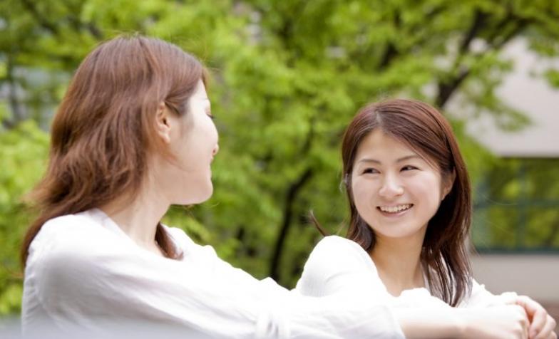 Stock photo of women talking