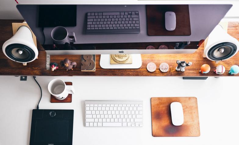 Computer on desk