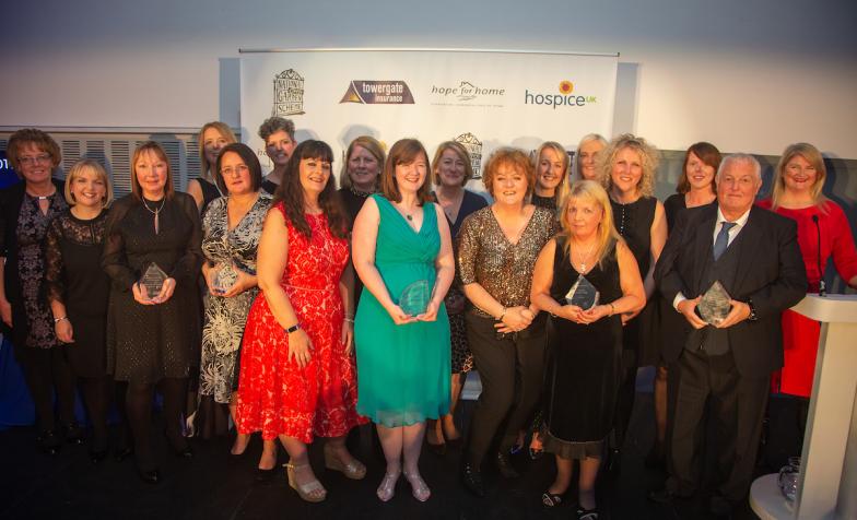 Group photo of the winners of the Hospice UK Awards 2019