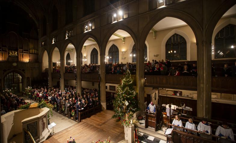 The congregation at the 2019 Hospice UK Christmas Carol Service