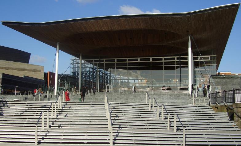 The Welsh Government building in Cardiff, the Senedd