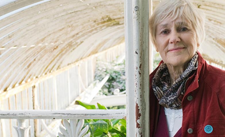 Woman at a garden centre - used for Compassionate Cymru