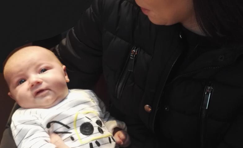 Baby Charlie and his mum