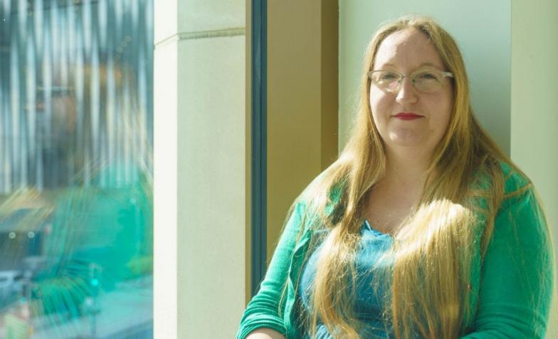 Portrait of Ellie Harrison, artistic director of The Grief Series