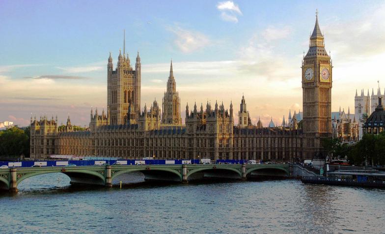 The Houses of Parliament at Westminster at sunset