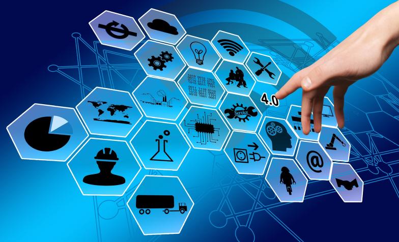 A stock photo from Pixabay of someone pointing to a bright future in tech