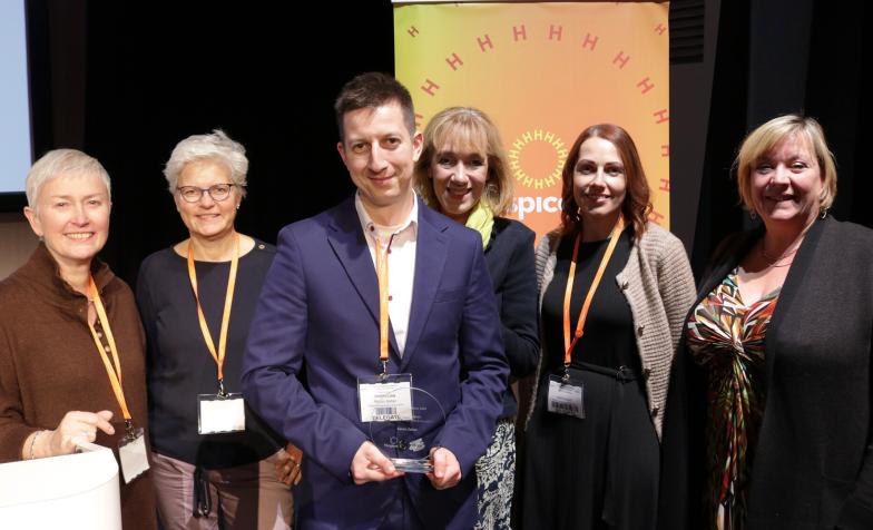 Aaron Salter, Pilgrims Hospices in East Kent, is the 2024 winner of the Digital Champion Award at the Hospice UK Conference