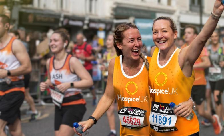 Two runners attempting the London Marathon