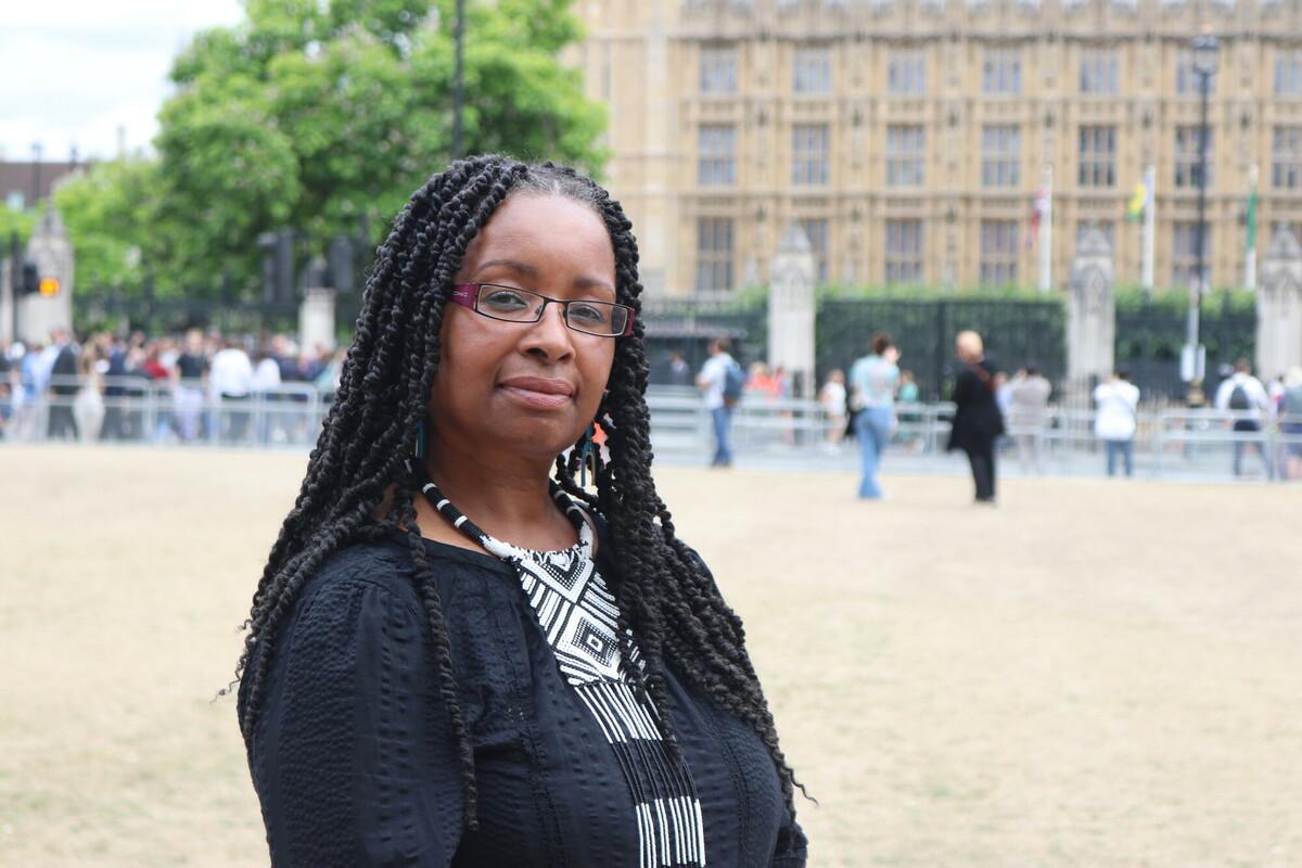 Dying Matters campaigner, Maureen Anderson at Westminster
