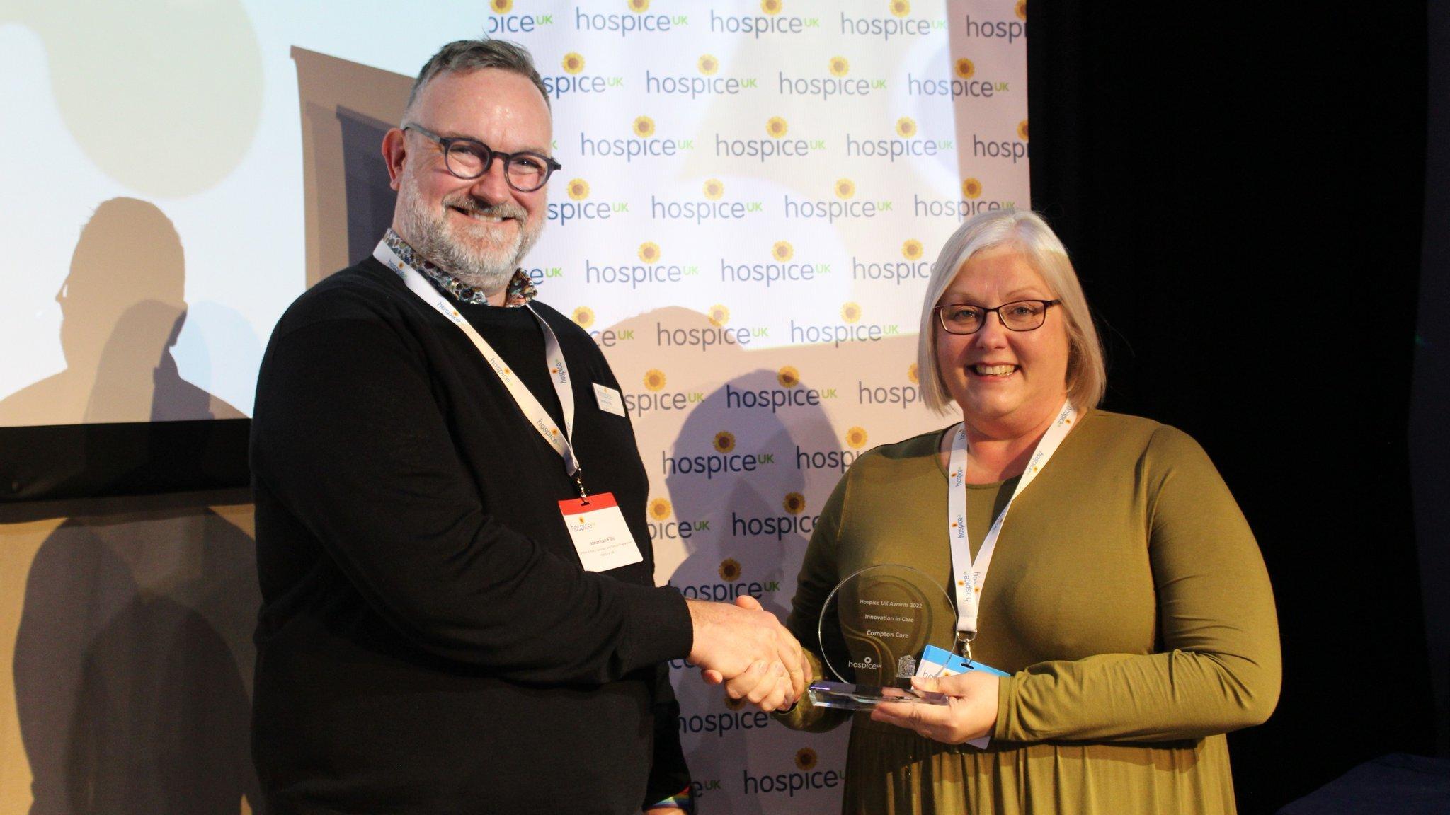 Winners of the 2022 Innovation in Care Award were Compton Care