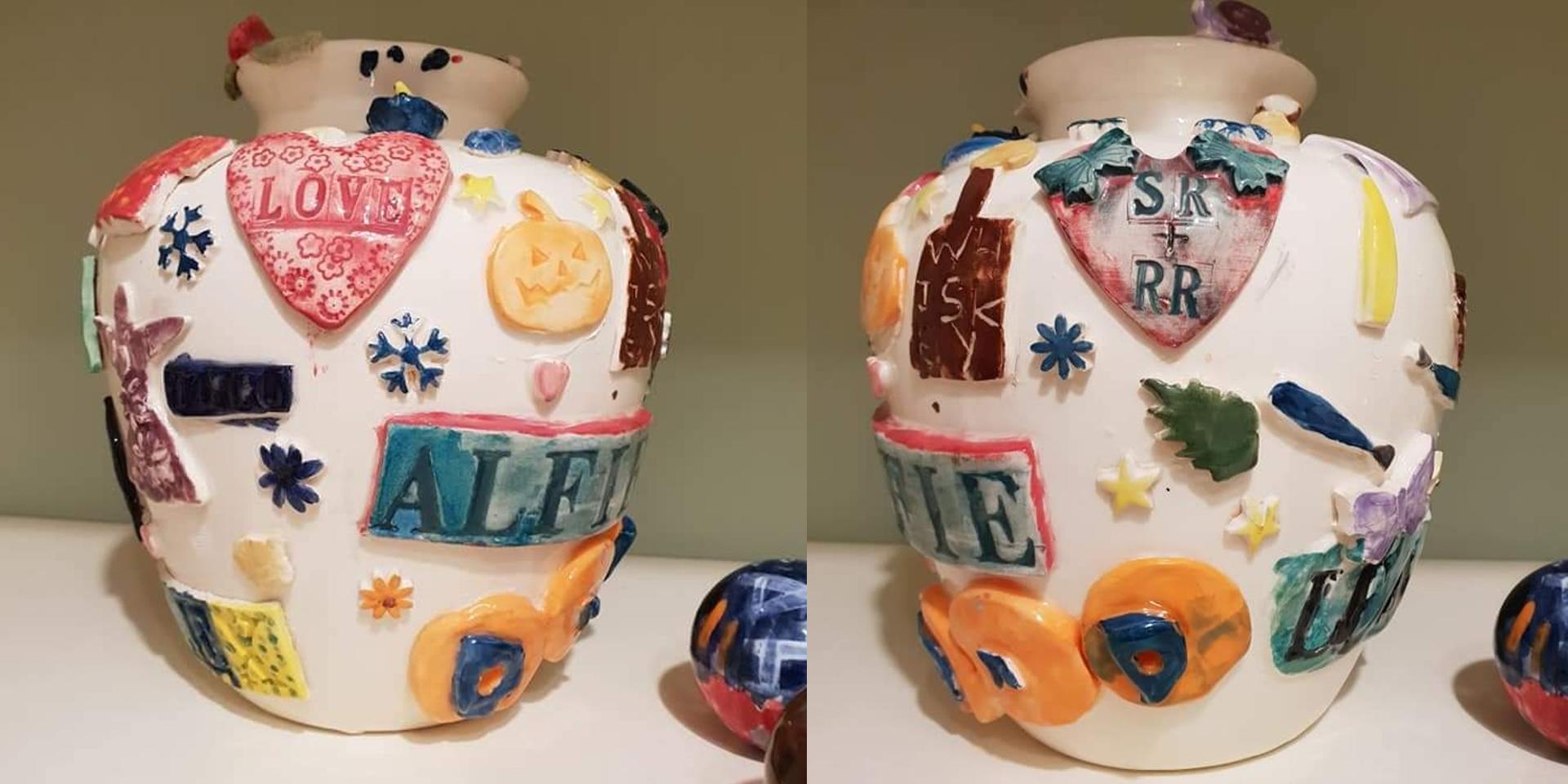 With the limited time they knew they had with Rob, family decided they wanted to create lasting memories together by making pottery and painting