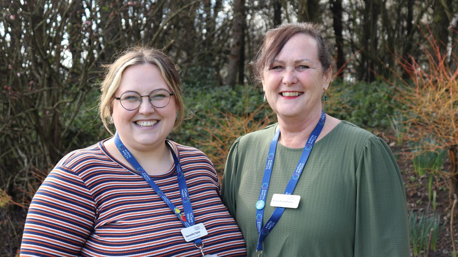 St Clare now has two PNAs: Sam (L) and Alison