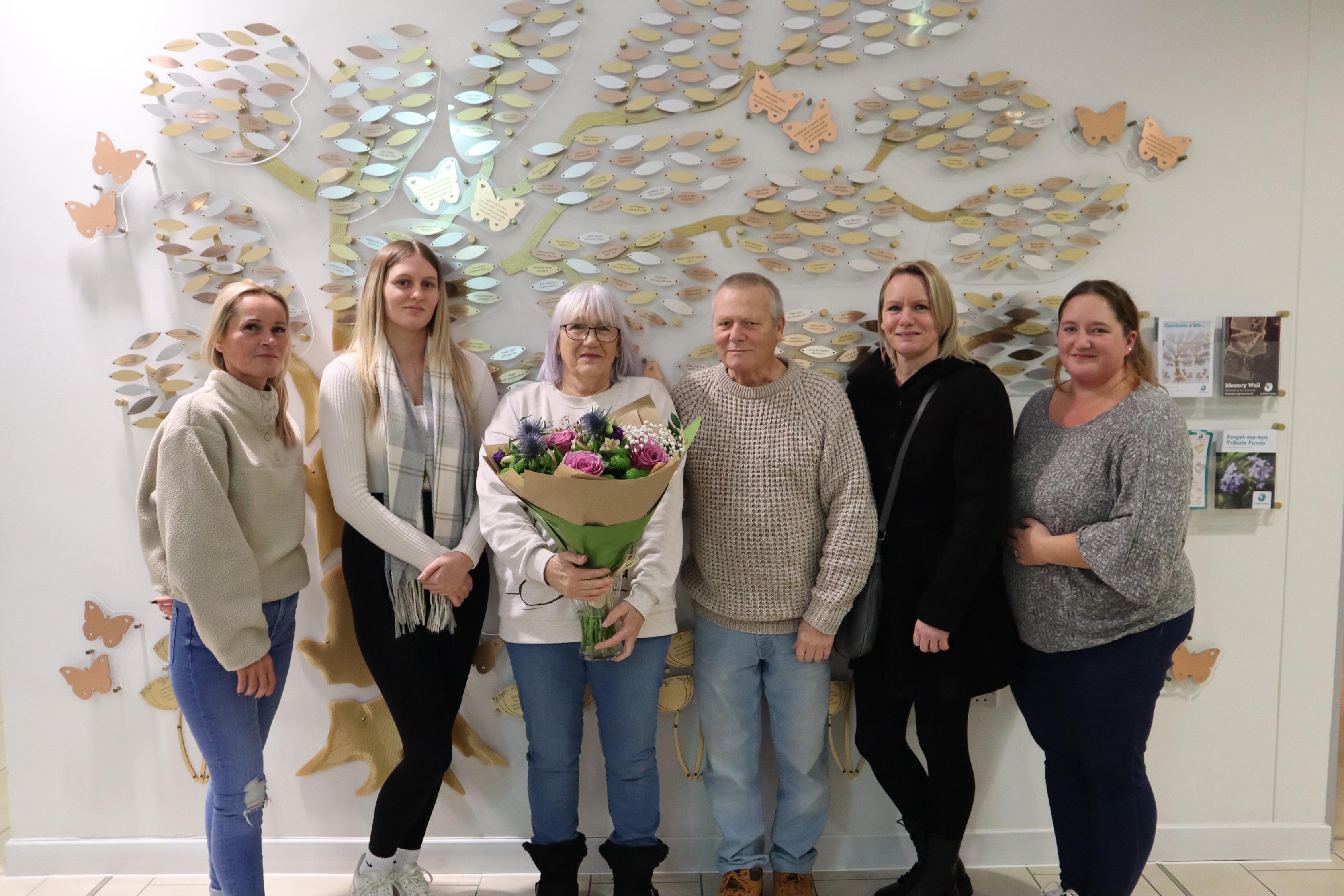 Barbara Tingley and her family at her 30th anniversary celebration