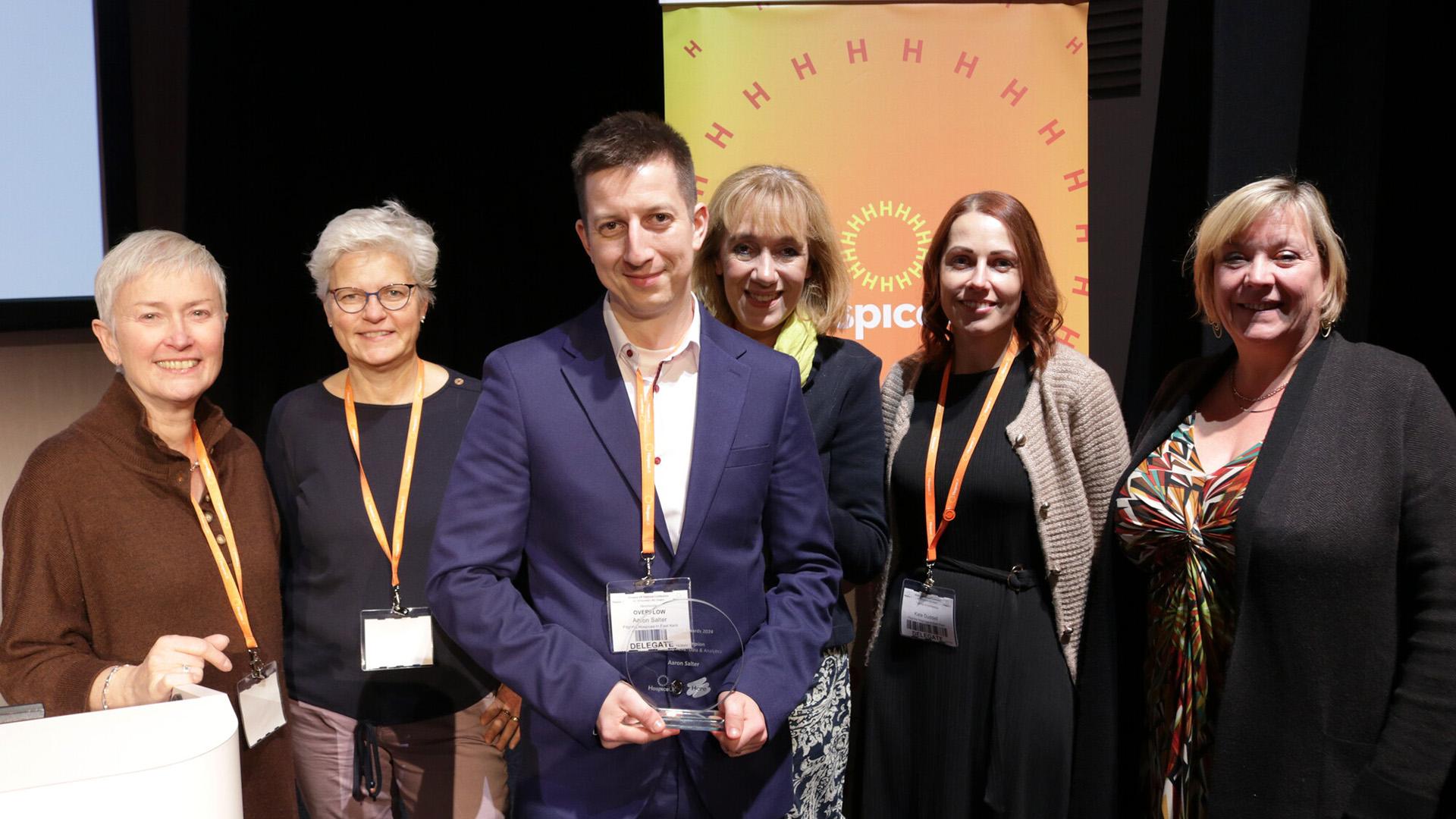 Aaron Salter, Pilgrims Hospices in East Kent, is the 2024 winner of the Digital Champion Award at the Hospice UK Conference