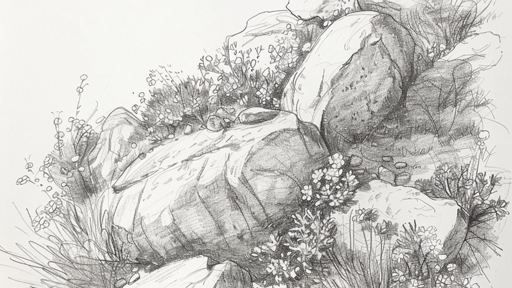 Inspiration for the Hospice UK Garden of Compassion comes from the placement of boulders in the Mediterranean countryside