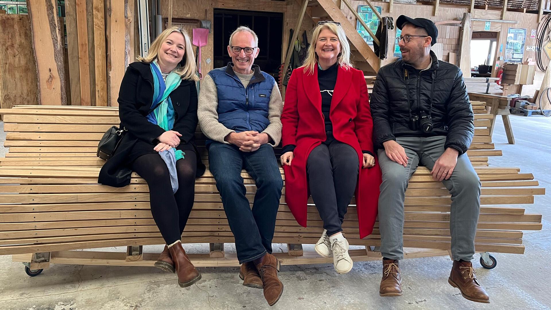 The Hospice UK team and designer Tom Hoblyn