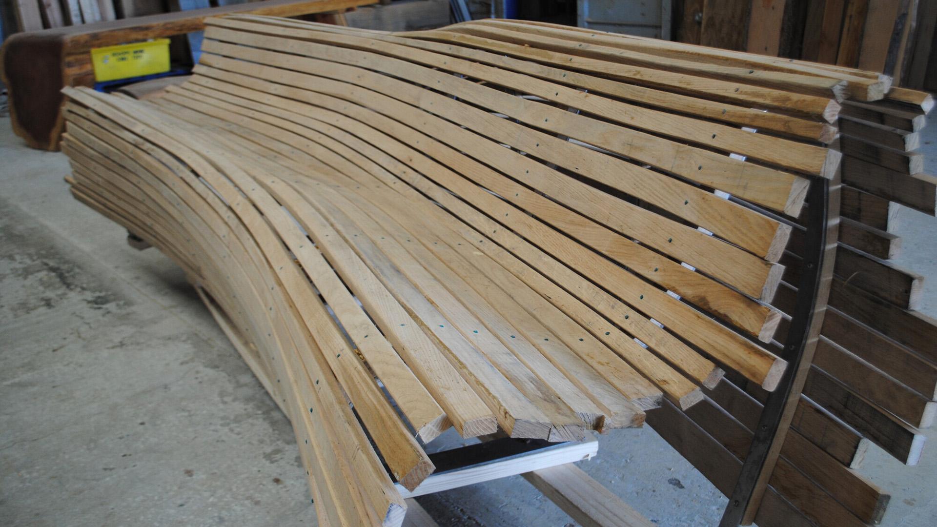 This Together Bench will sit nicely next to a boulder