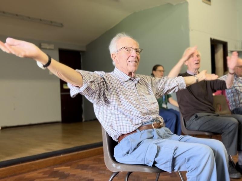 hospice patient receiving rehabilitation care at garden house