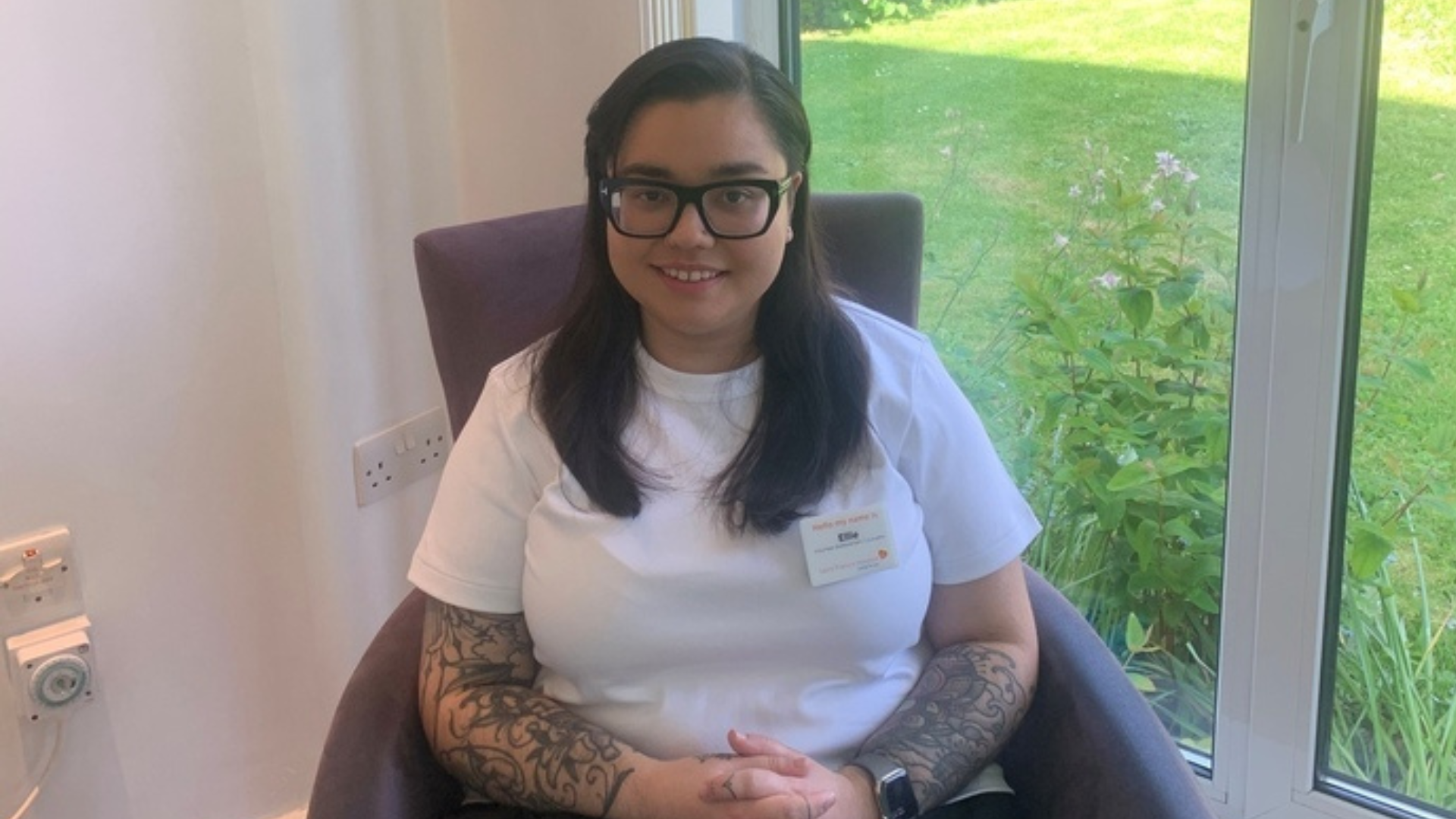A young volunteer at Saint Francis Hospice