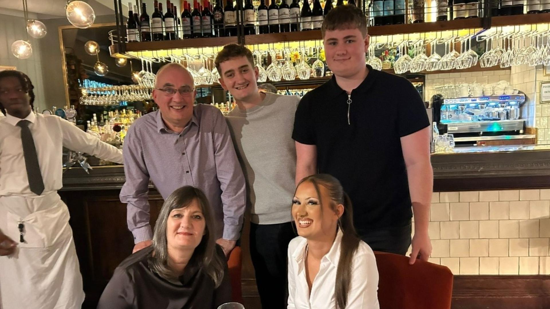 Neil, Jo and their children, Charlie, Laura and Tom were able to stay together in a family room at Birmingham Hospice and decorate it with lights and photos