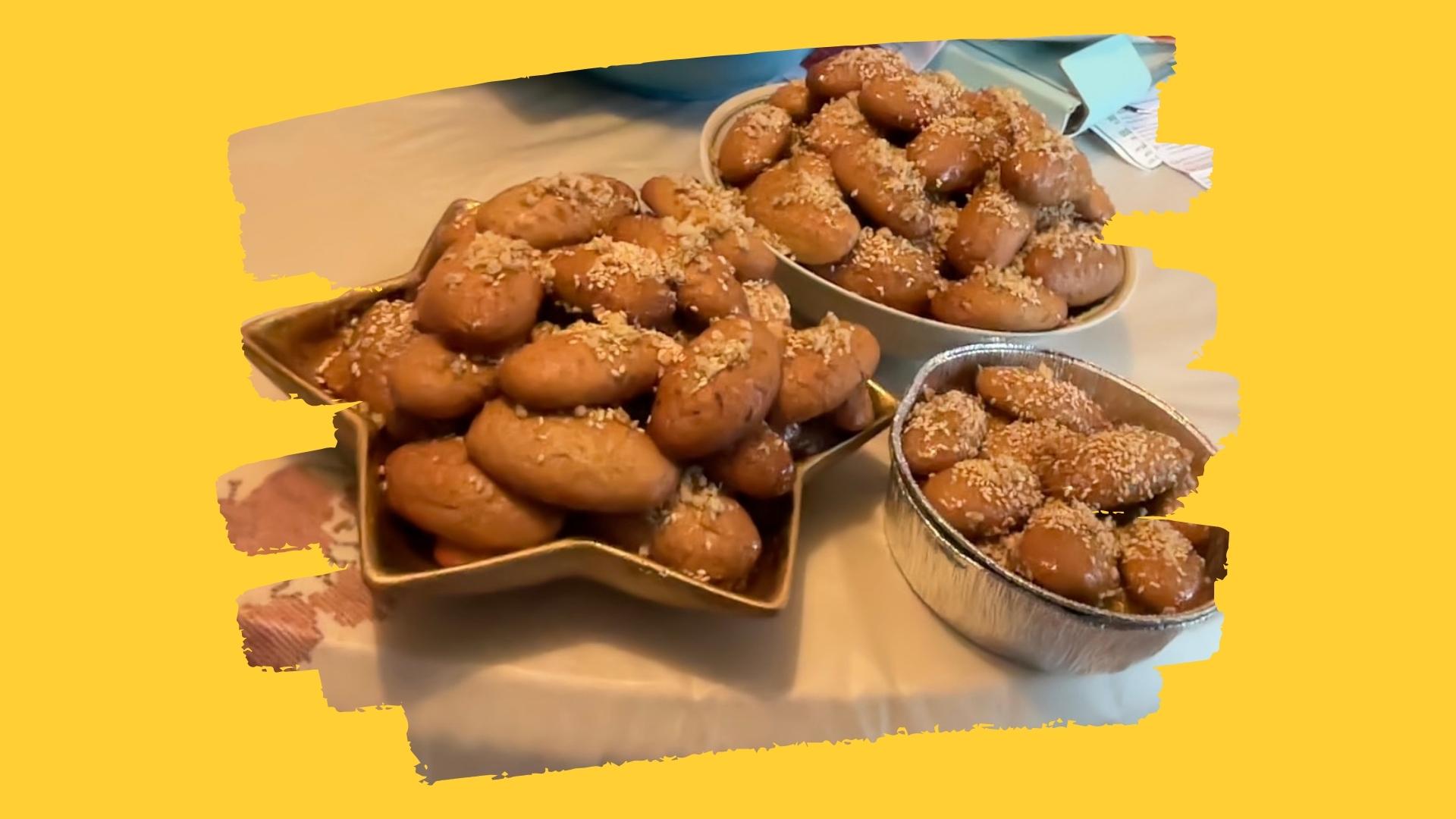 Manya will be remembering her parents (pictured: her honey-soaked cookies)