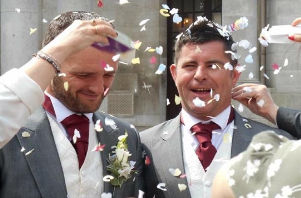 Steven and Peter Marsden-Lloyd at their wedding