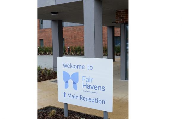 Fair Havens hospice sign