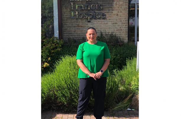 Jules Goodger volunteers on the ward Saint Francis Hospice Essex,