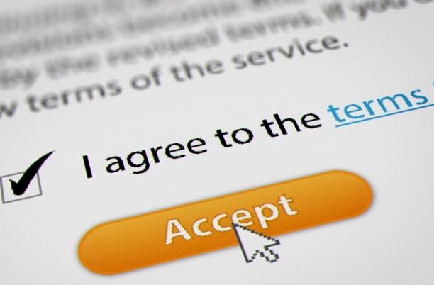 Terms and conditions stock photo