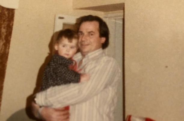Ruth as a baby with her father - old photo