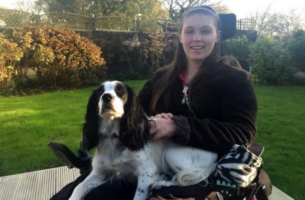 Lucy Watts MBE with her dog