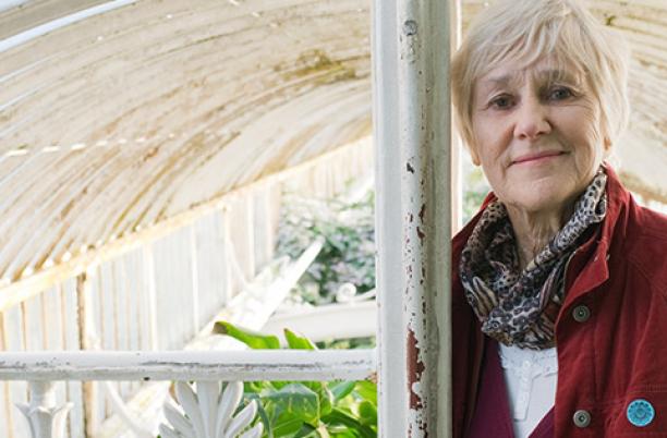 Woman at a garden centre - used for Compassionate Cymru