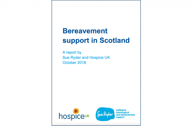 Front cover of the Bereavement Support in Scotland