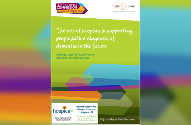 Front cover of the supporting people with dementia report