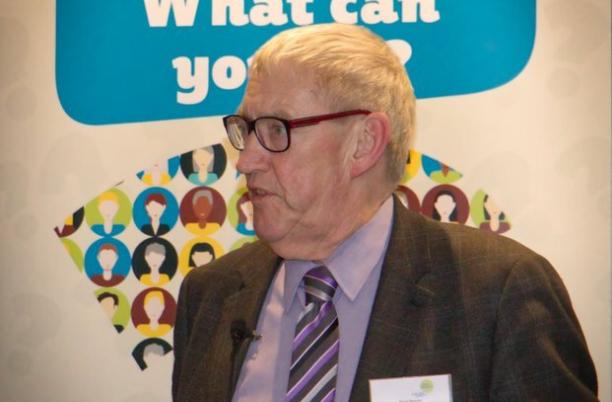 Tony Bonser speaking at a Dying Matters conference