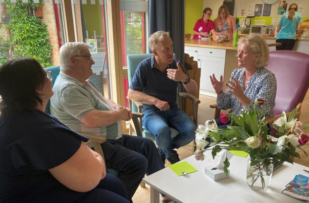 As part of Hospice Care Week, we're helping hospices engage with their local representative, helping them better understand how hospices support people at the end of their lives. Pictured: Vicky Ford MP at Farleigh Hospice