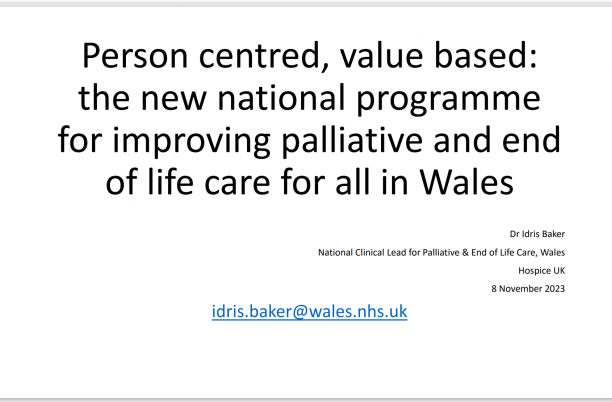 Dr Idris Baker front slide