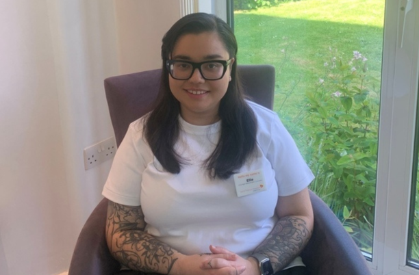 A young volunteer at Saint Francis Hospice