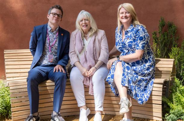Alison Steadman and Hospice UK at RHS Chelsea Flower Show