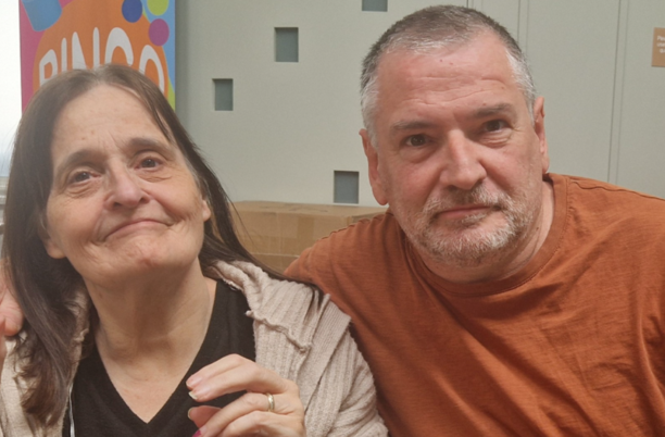 Husband Andy and wife Gill together at Ellenor
