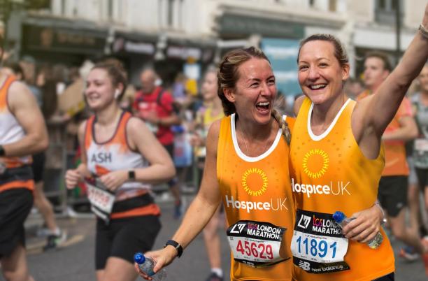 Two runners attempting the London Marathon