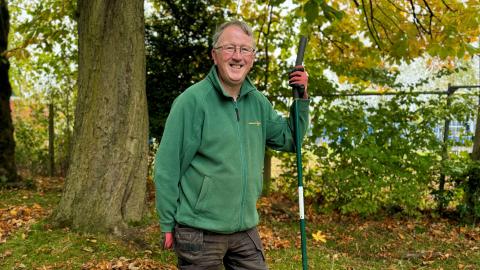 John Eggleston, a volunteer gardener at St Cuthbert’s Hospice