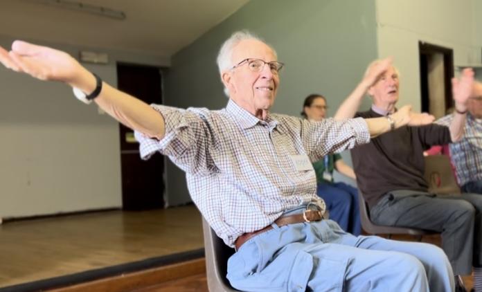 hospice patient receiving rehabilitation care at garden house